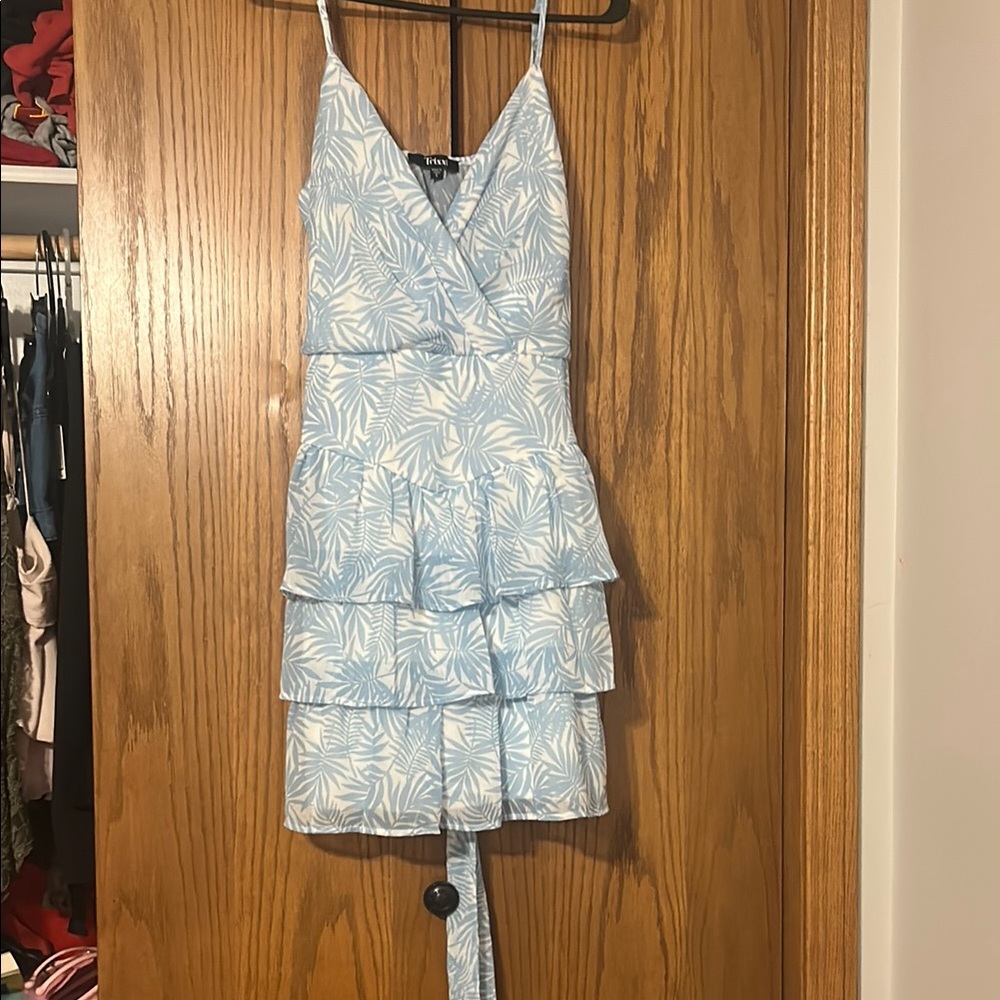 Trixxi Light Blue and White Layered Dress